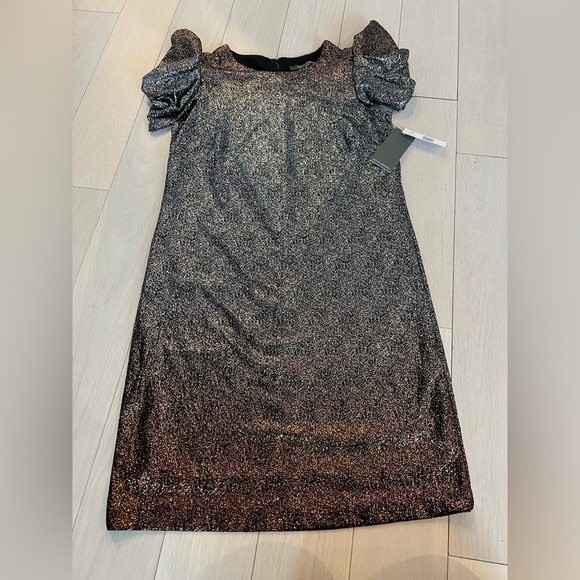 NWT Julia Jordan Ombré Sparkle Dress Silver/Bronze Size 6 - Picture 3 of 7